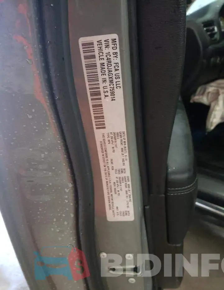 1C4RDJAGXMC759014 Photo# 13