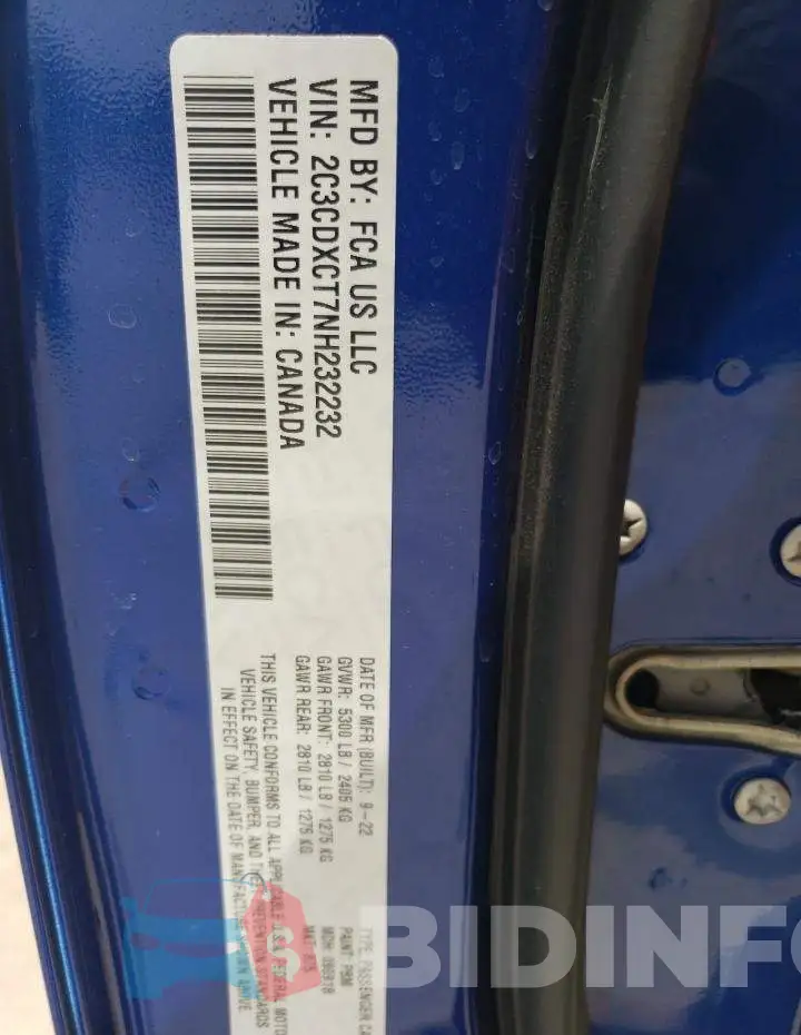 2C3CDXCT7NH232232 Photo# 12