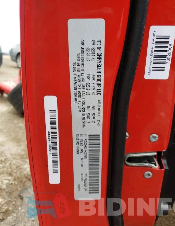 2C3CDXHG1FH722047 Photo# 13