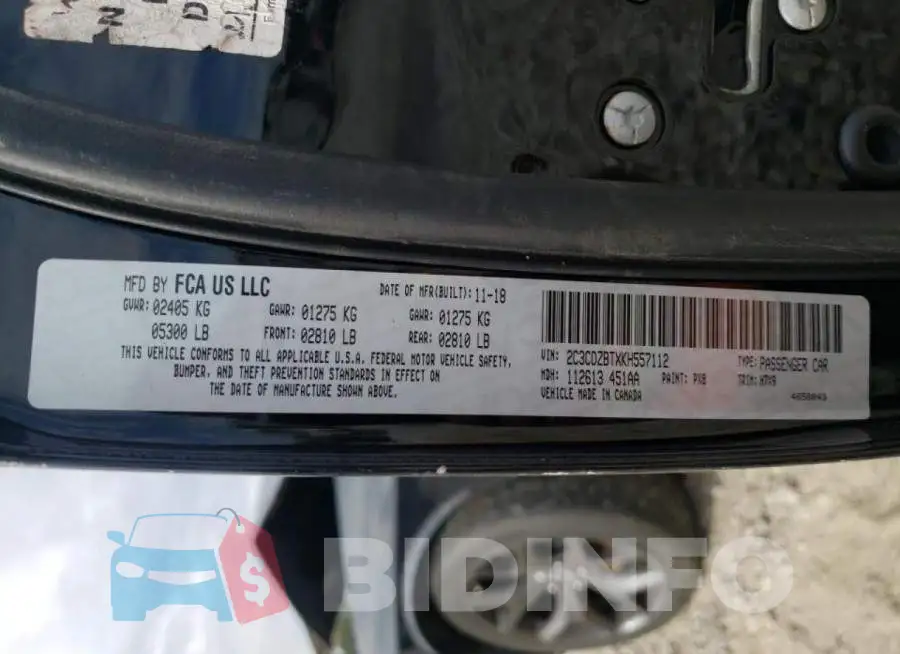 2C3CDZBTXKH557112 Photo# 10