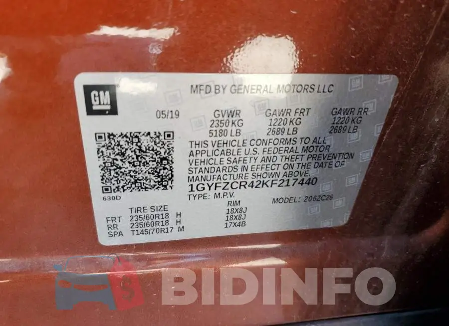1GYFZCR42KF217440 Photo# 13