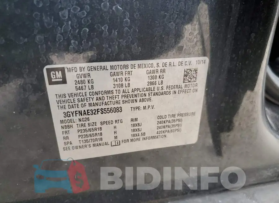 3GYFNAE32FS556083 Photo# 12