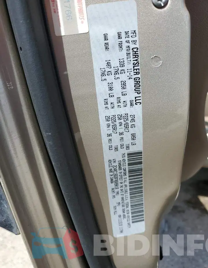2C4RC1BG9FR609018 Photo# 14