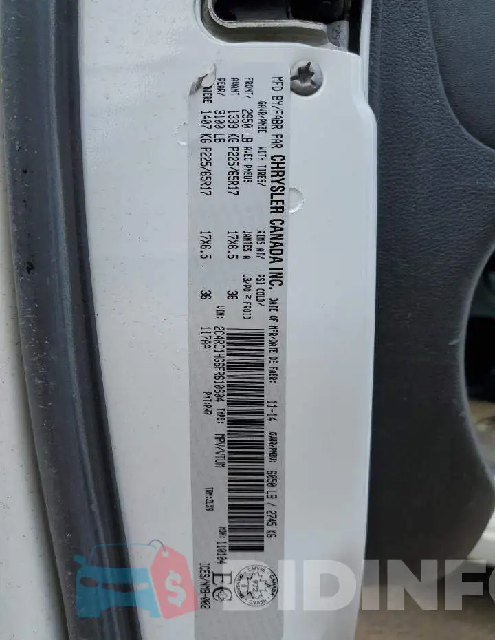 2C4RC1HG6FR610604 Photo# 14