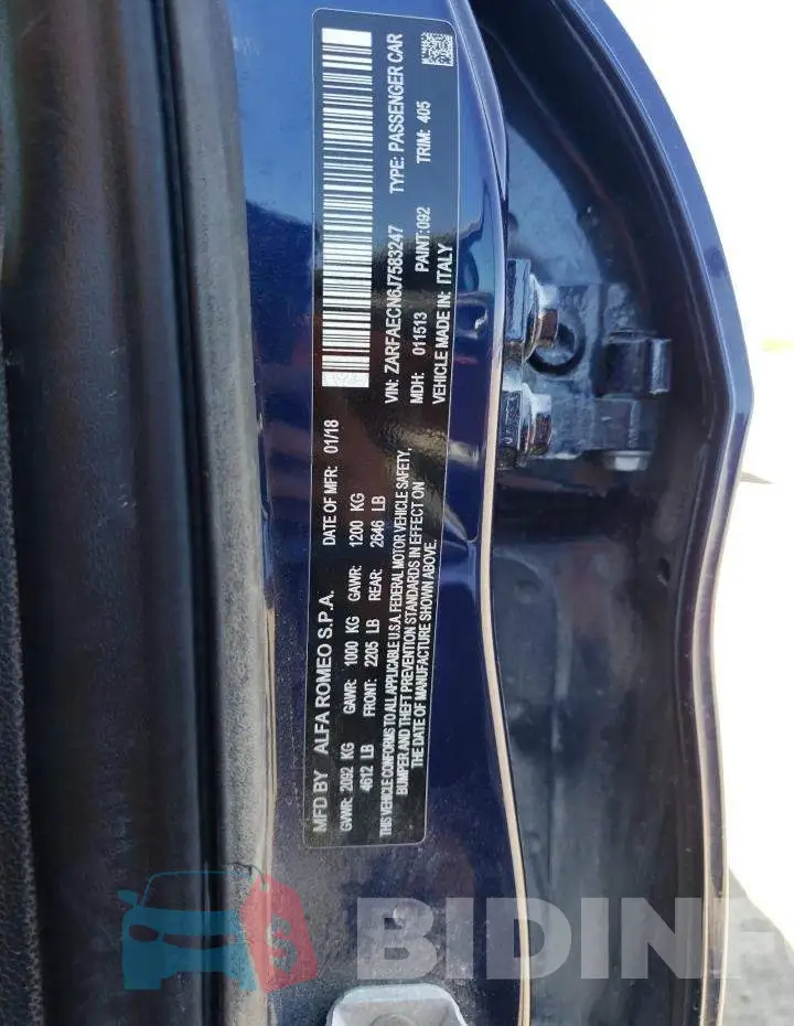 ZARFAECN6J7583247 Photo# 12