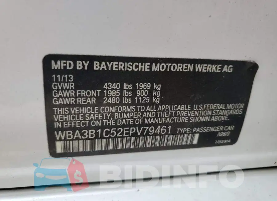 WBA3B1C52EPV79461 Photo# 13