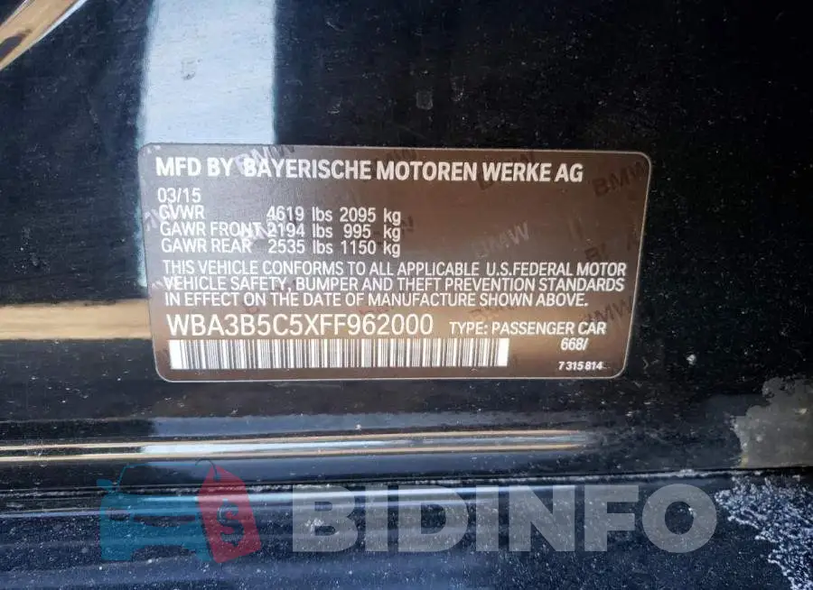 WBA3B5C5XFF962000 Photo# 12