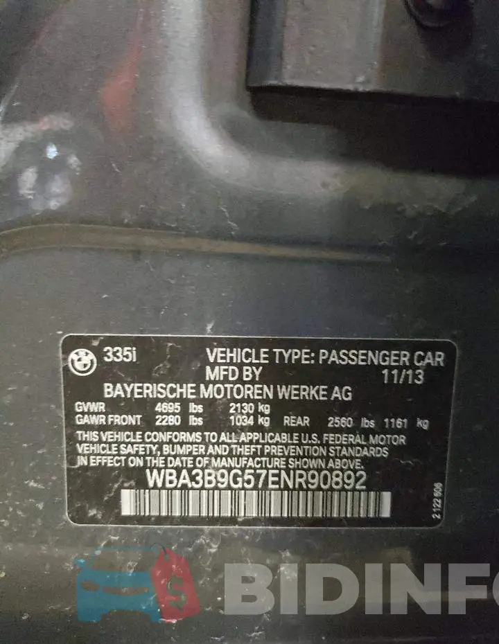 WBA3B9G57ENR90892 Photo# 12