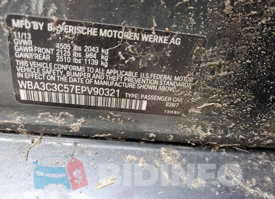 WBA3C3C57EPV90321 Photo# 12