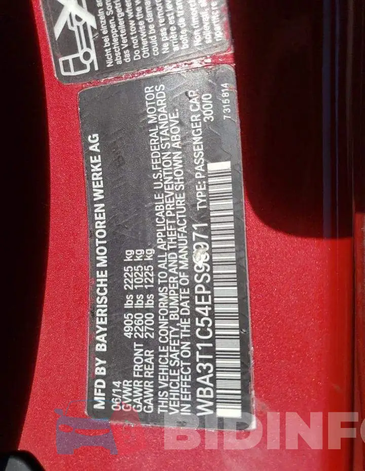 WBA3T1C54EPS98971 Photo# 13