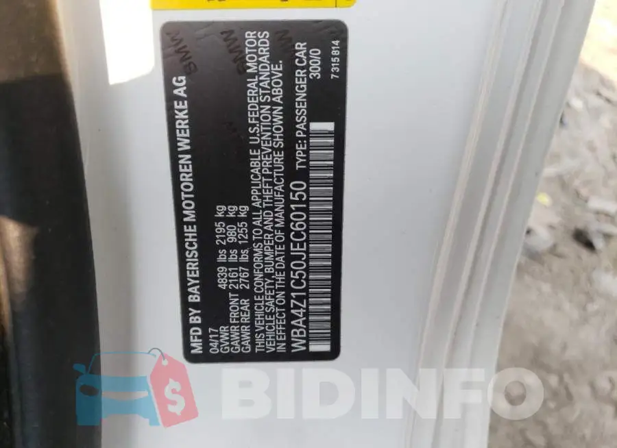 WBA4Z1C50JEC60150 Photo# 13