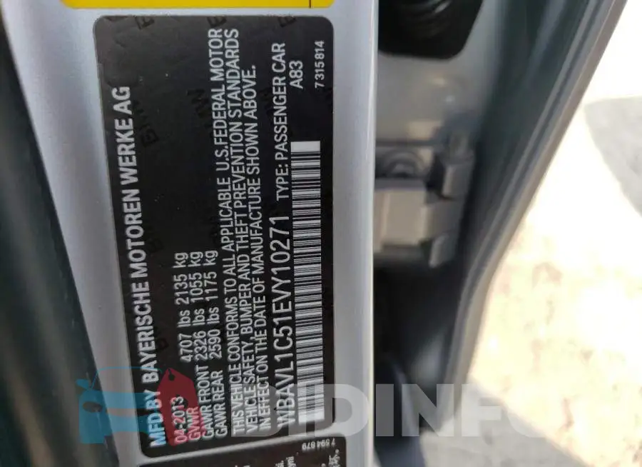 WBAVL1C51EVY10271 Photo# 13