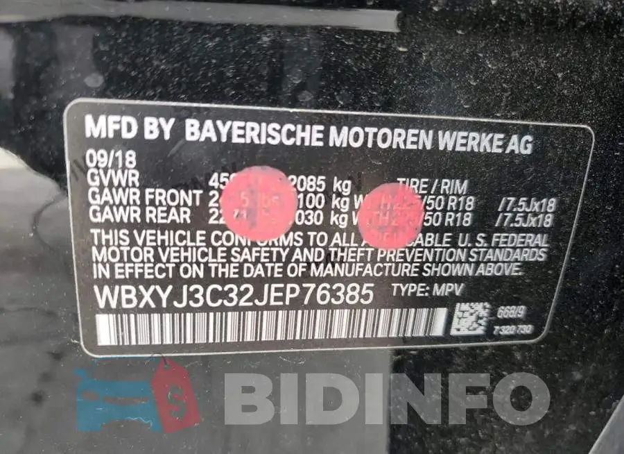 WBXYJ3C32JEP76385 Photo# 14