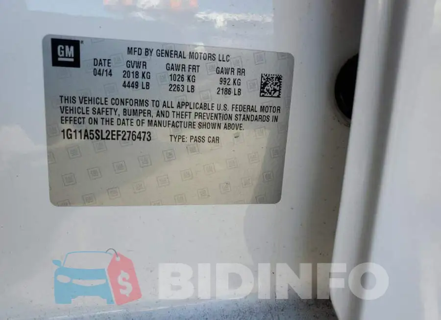 1G11A5SL2EF276473 Photo# 12