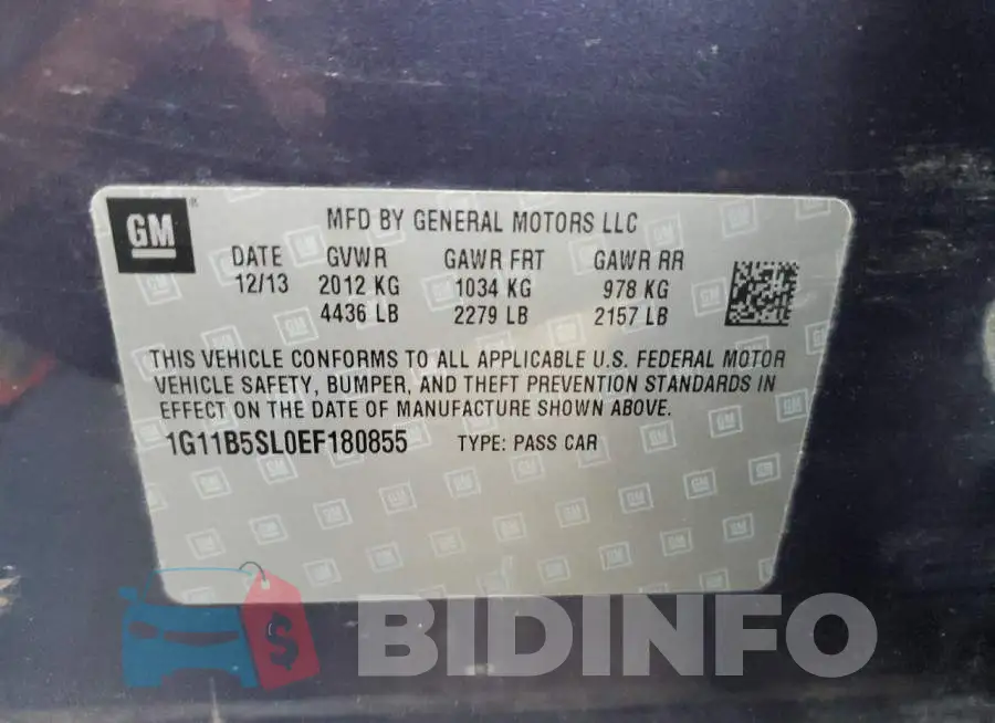 1G11B5SL0EF180855 Photo# 12