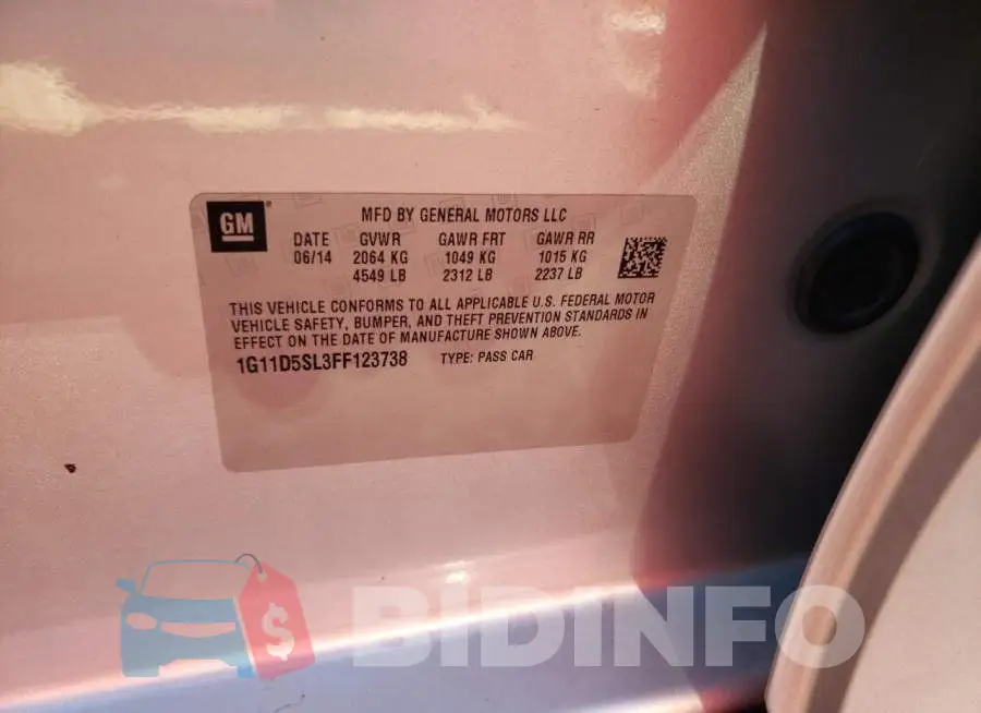 1G11D5SL3FF123738 Photo# 10