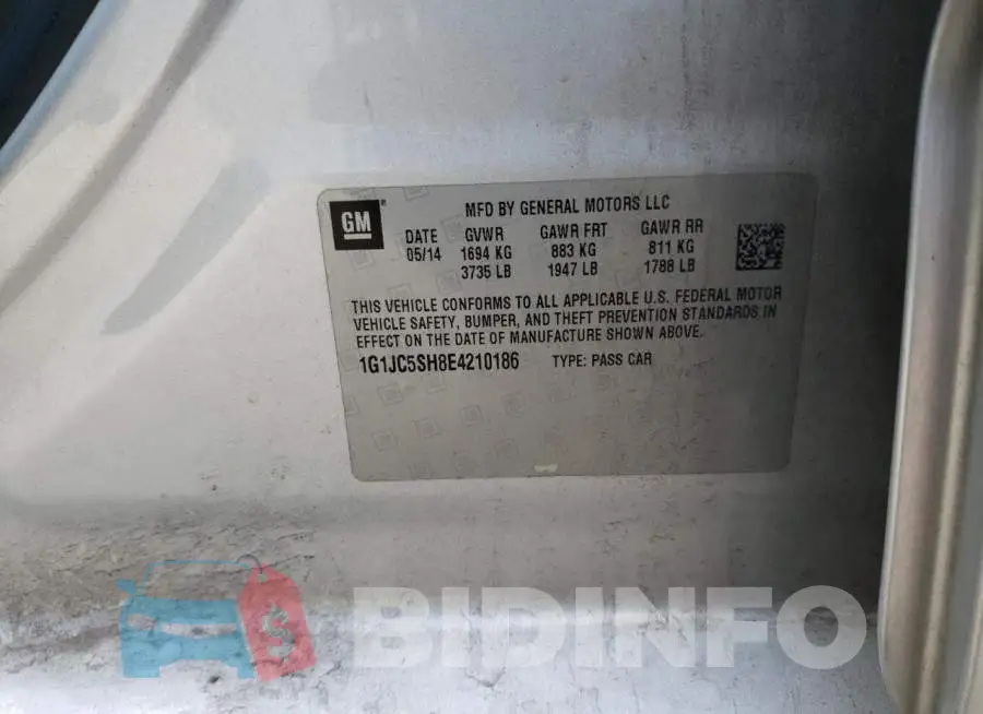 1G1JC5SH8E4210186 Photo# 12