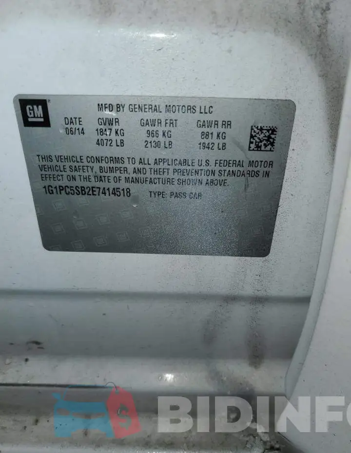 1G1PC5SB2E7414518 Photo# 12