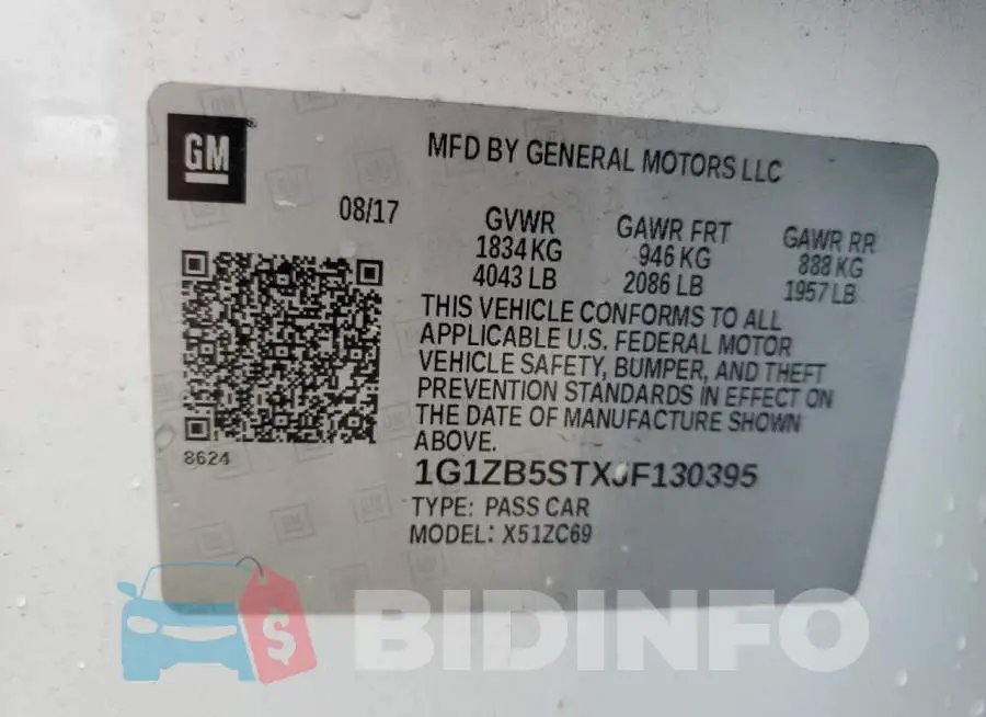 1G1ZB5STXJF130395 Photo# 13