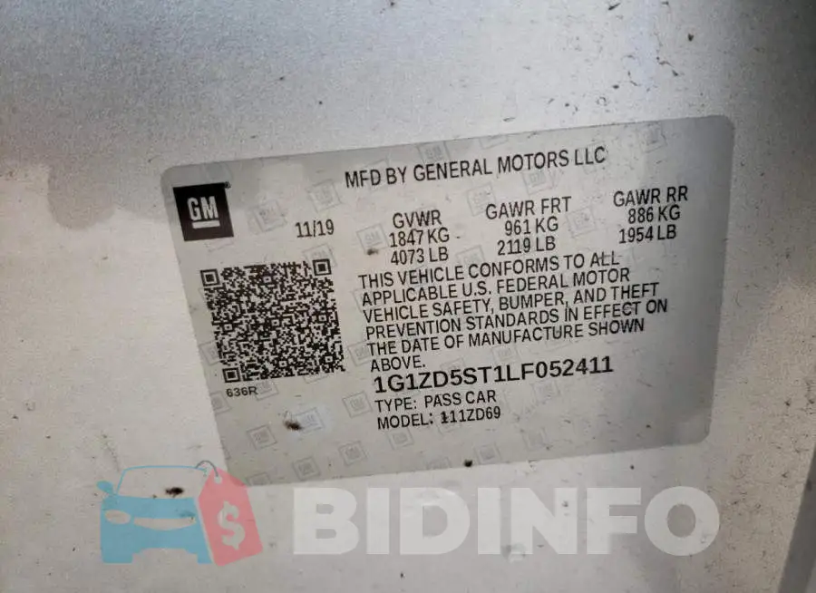 1G1ZD5ST1LF052411 Photo# 12