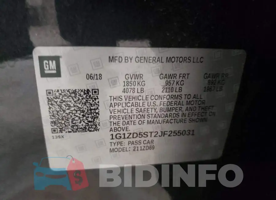 1G1ZD5ST2JF255031 Photo# 12