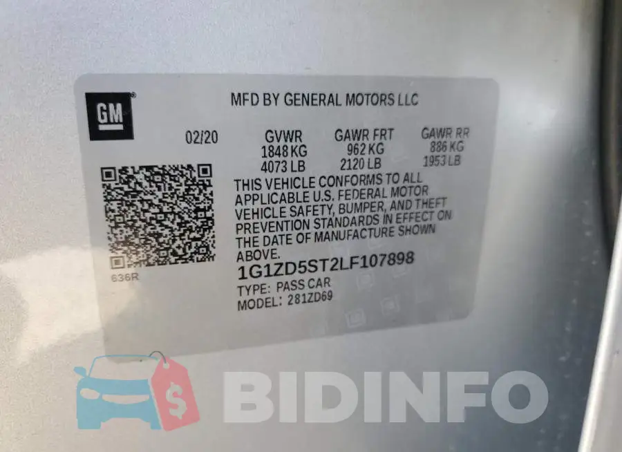 1G1ZD5ST2LF107898 Photo# 13