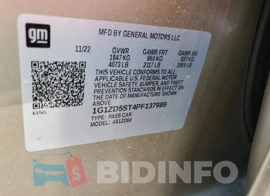 1G1ZD5ST4PF137989 Photo# 13