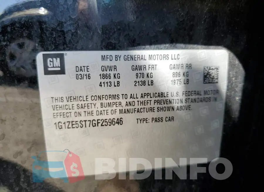 1G1ZE5ST7GF259646 Photo# 12
