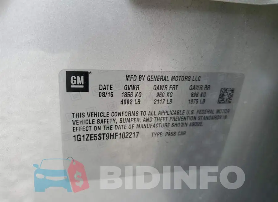 1G1ZE5ST9HF102217 Photo# 12