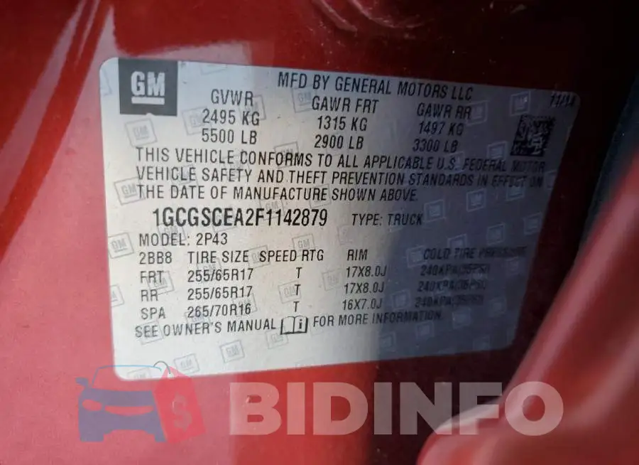1GCGSCEA2F1142879 Photo# 12