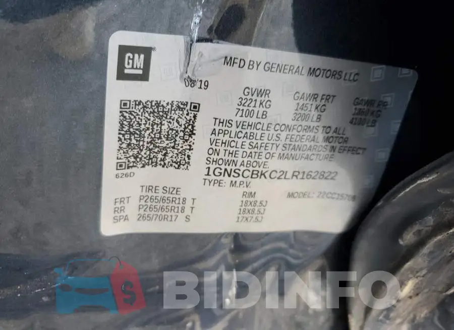 1GNSCBKC2LR162822 Photo# 13