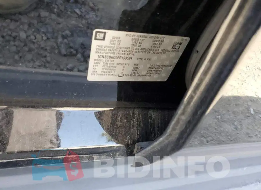 1GNSCBKC9FR153524 Photo# 12