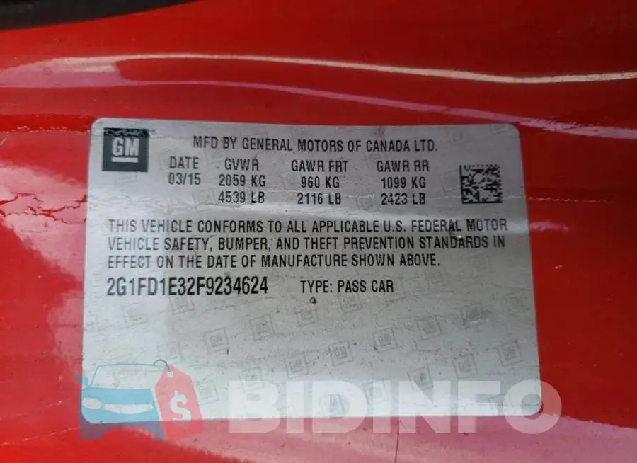 2G1FD1E32F9234624 Photo# 13