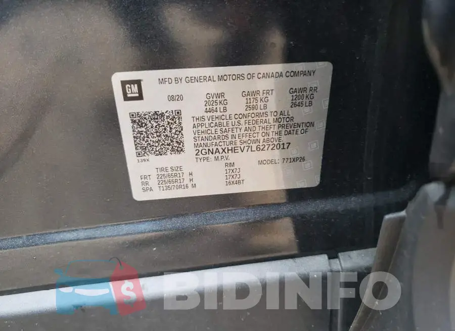 2GNAXHEV7L6272017 Photo# 13