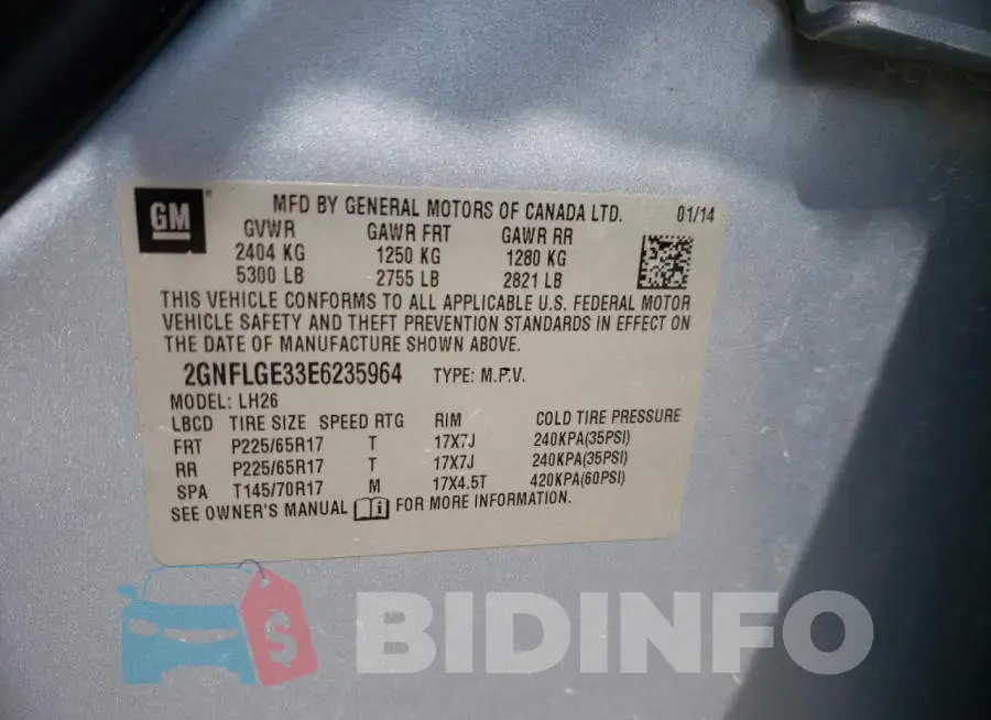 2GNFLGE33E6235964 Photo# 13