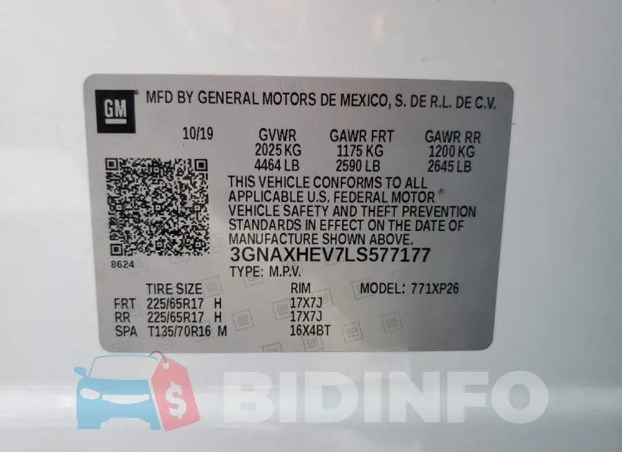3GNAXHEV7LS577177 Photo# 13