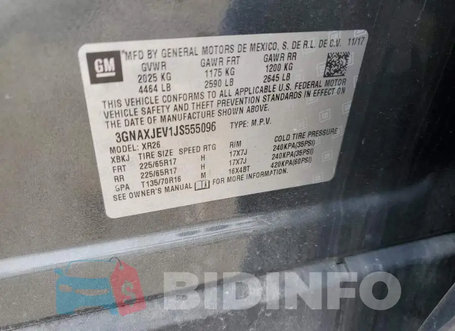3GNAXJEV1JS555096 Photo# 12