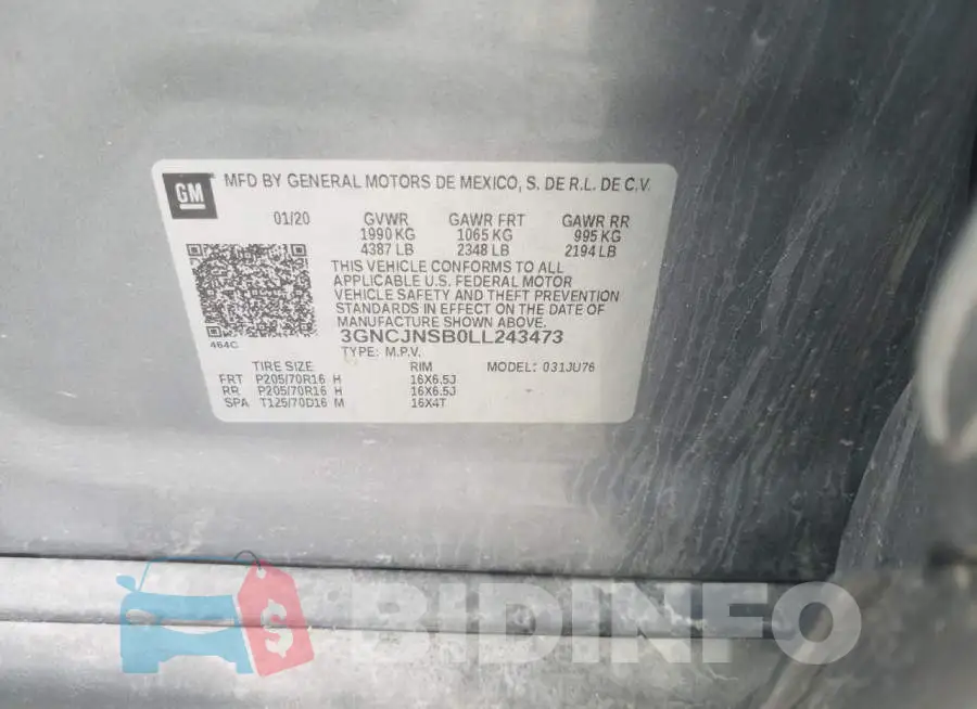 3GNCJNSB0LL243473 Photo# 14