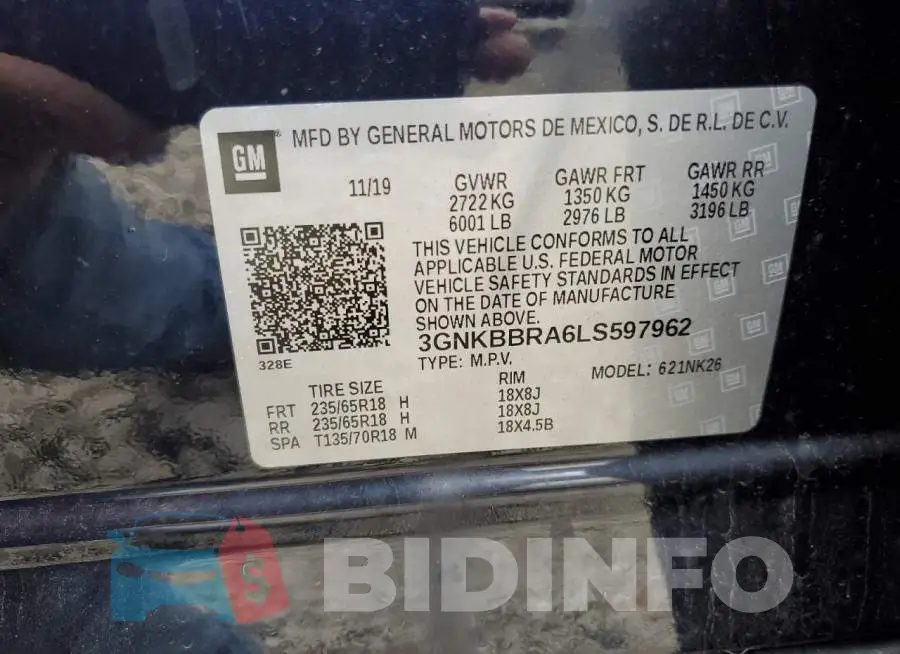 3GNKBBRA6LS597962 Photo# 12