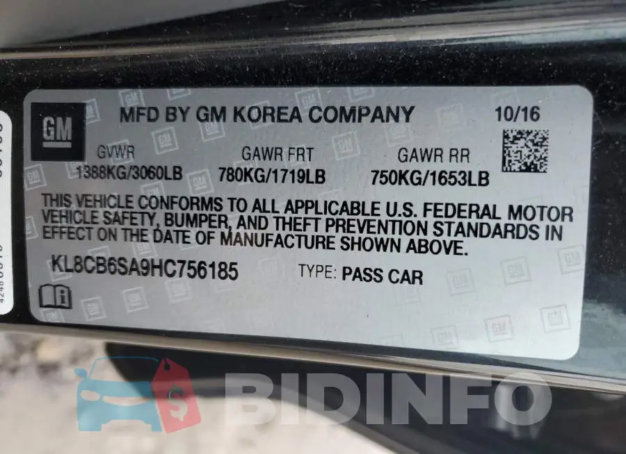 KL8CB6SA9HC756185 Photo# 12