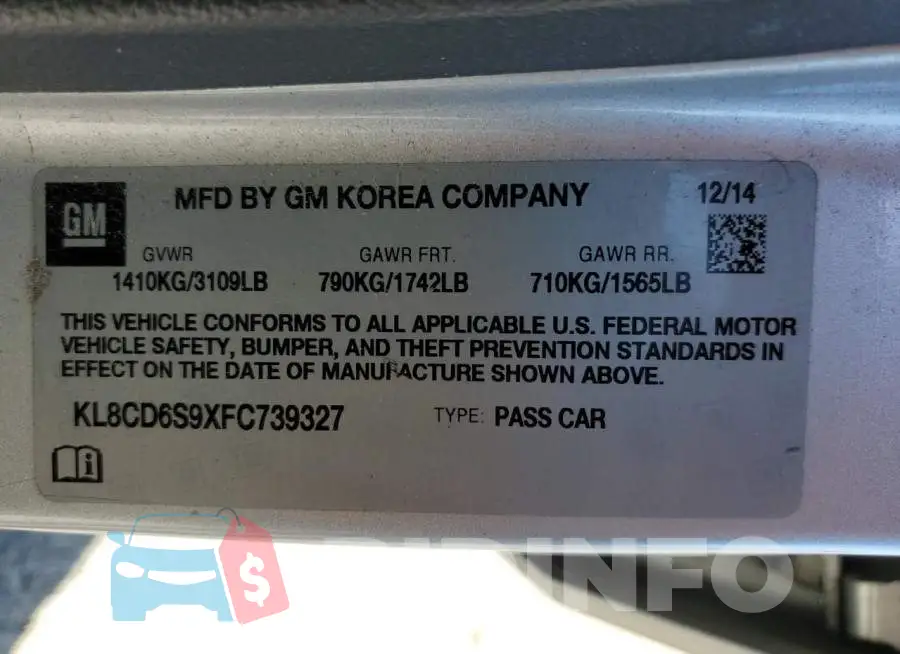 KL8CD6S9XFC739327 Photo# 12
