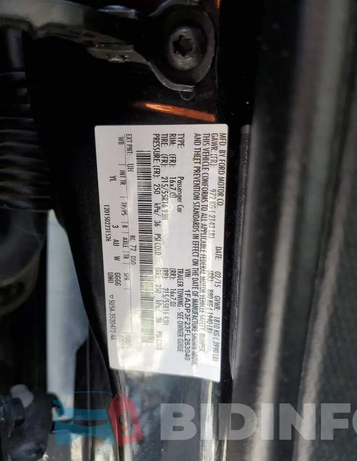 1FADP3F23FL263040 Photo# 13