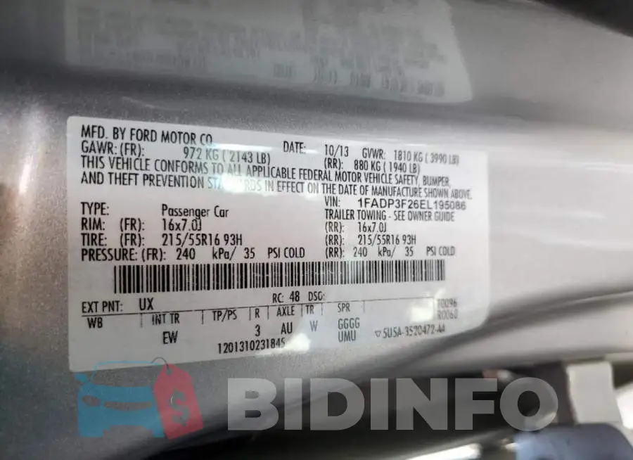 1FADP3F26EL195086 Photo# 12