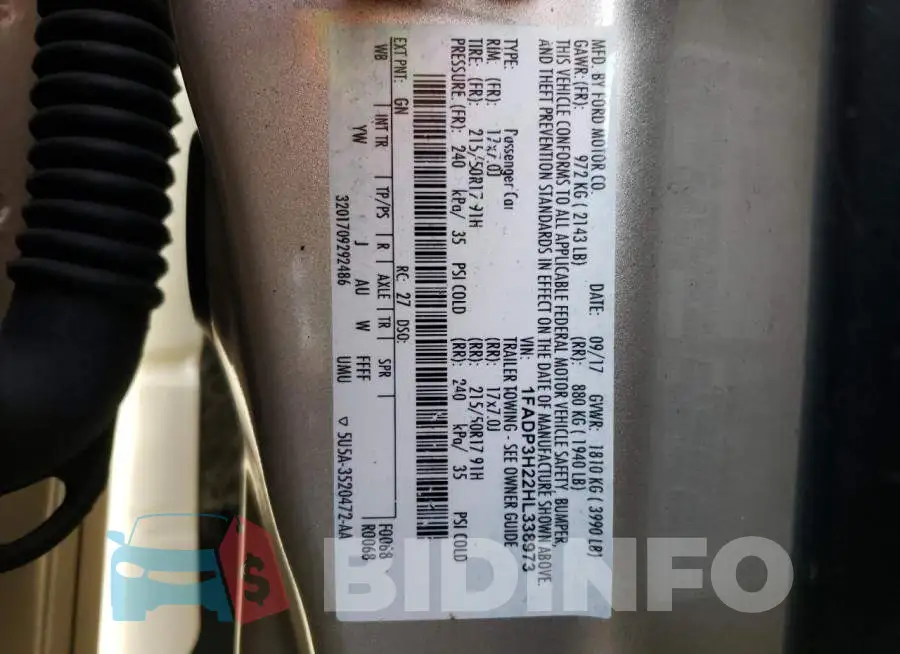 1FADP3H22HL338973 Photo# 12