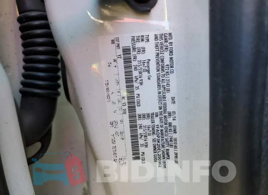 1FADP3K20EL250962 Photo# 12