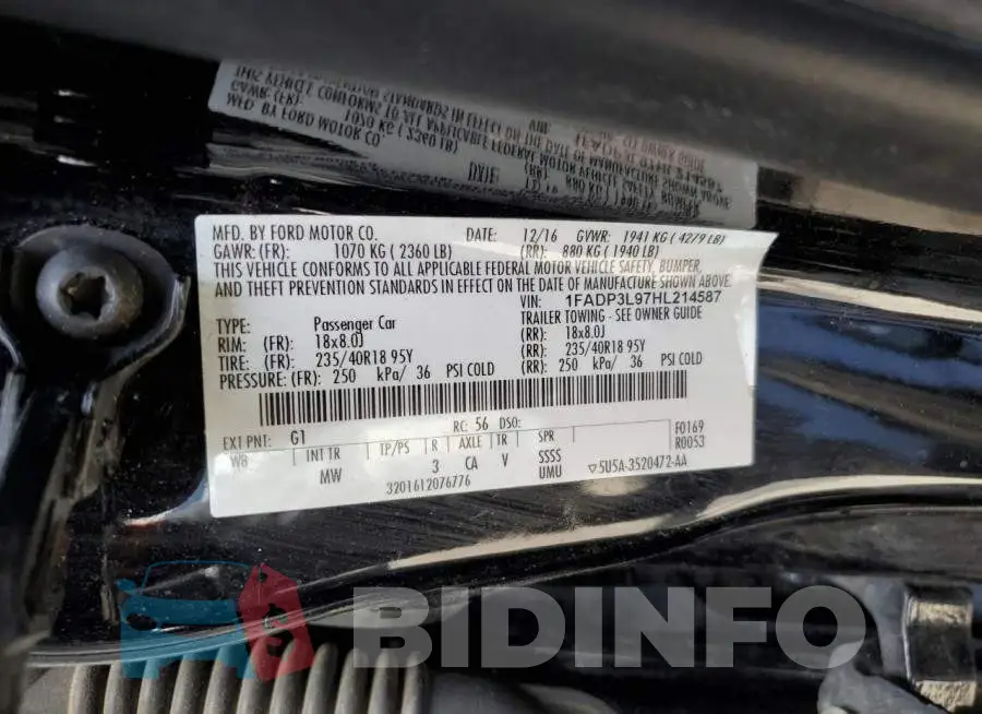 1FADP3L97HL214587 Photo# 13