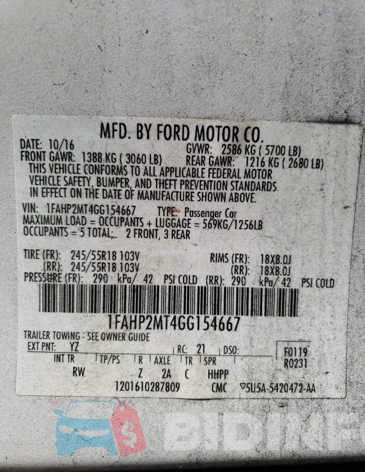 1FAHP2MT4GG154667 Photo# 12