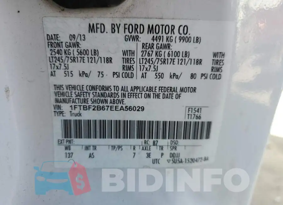 1FTBF2B67EEA56029 Photo# 12