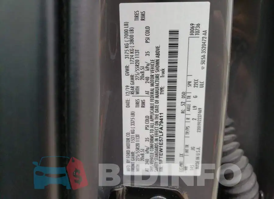 1FTEW1E57LFA79411 Photo# 13