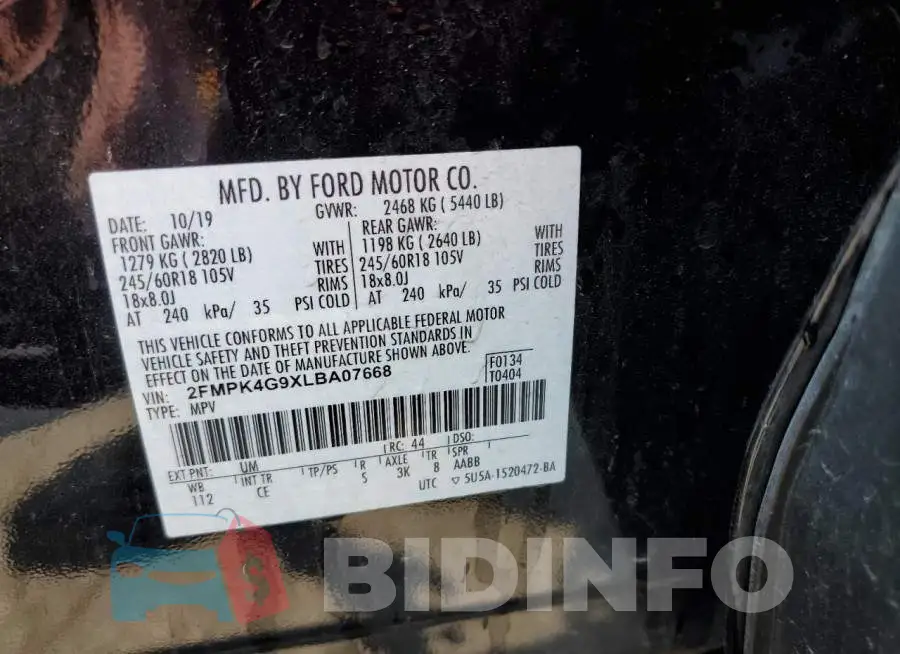 2FMPK4G9XLBA07668 Photo# 12